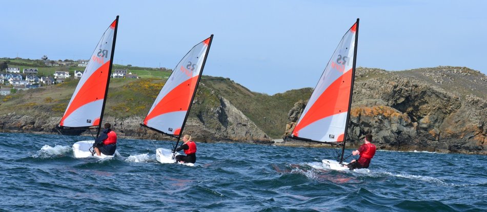 Micky Beckett sailing, using the new boats.