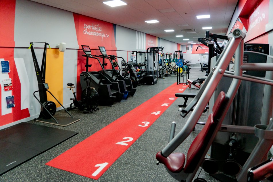The fitness and weights equipment in the National Centre gym
