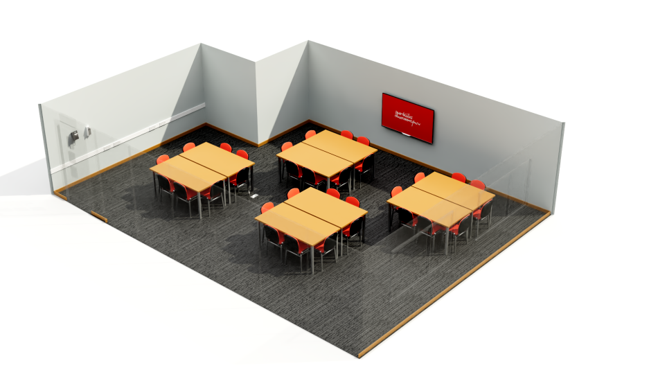 Bute 1 set up in cabaret layout