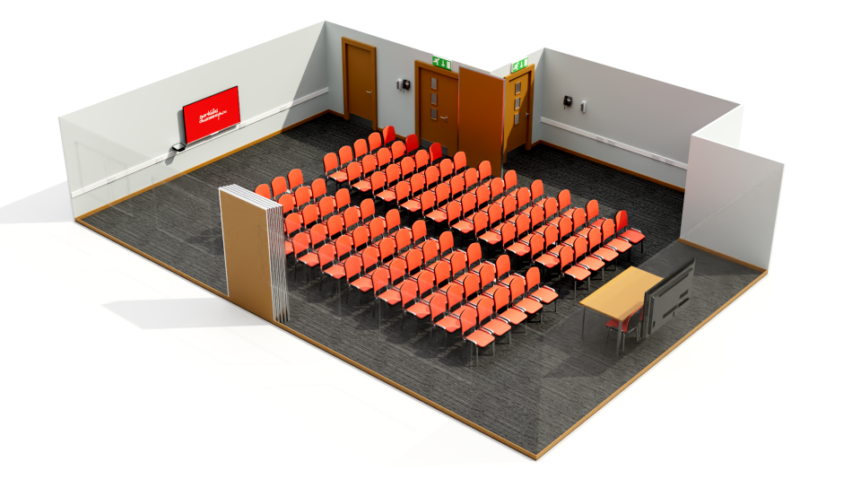 Bute suite set up in theatre layout