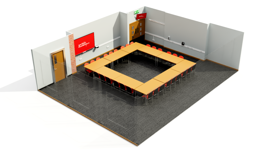 Jubilee suite set up in boardroom layout