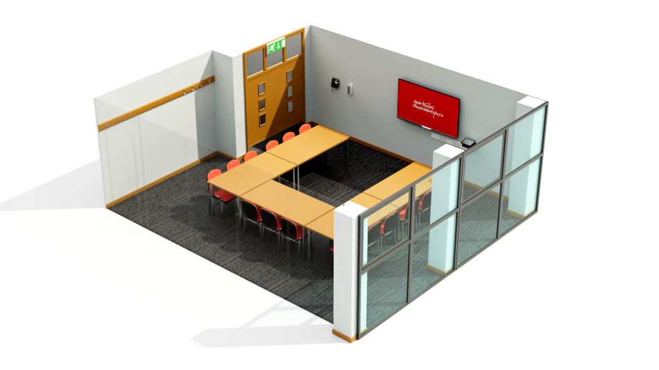 Sophia 2 set up in u shape layout