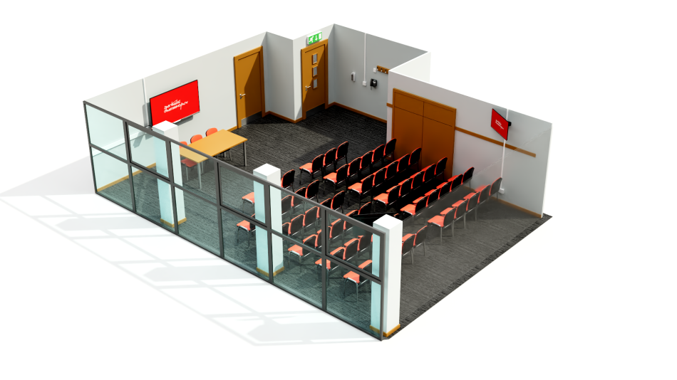 Taff 1 set up in theatre layout