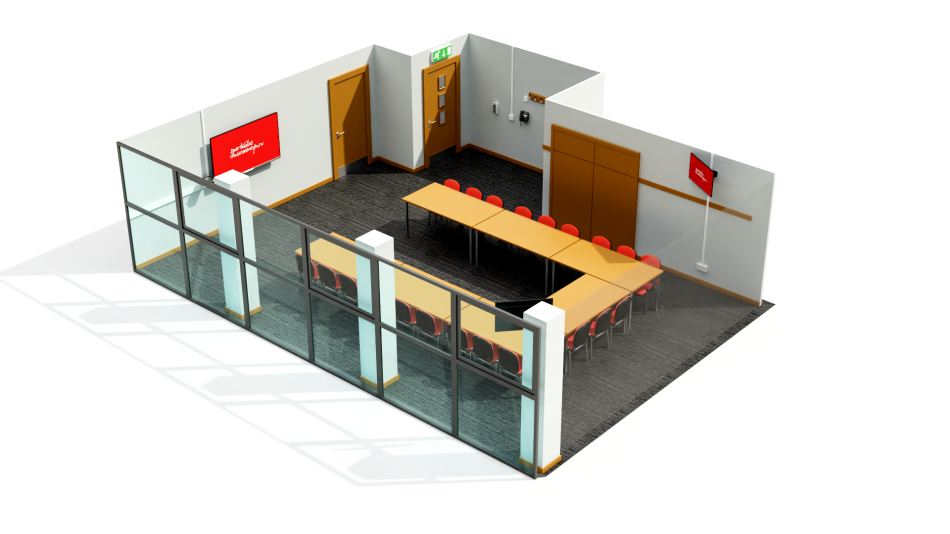 Taff 1 set up in u shape layout