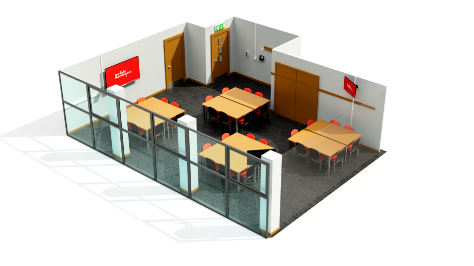 Taff 1 set up in cabaret layout
