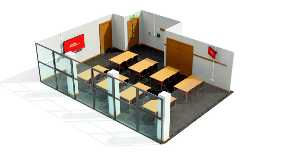 Taff 1 set up in classroom layout