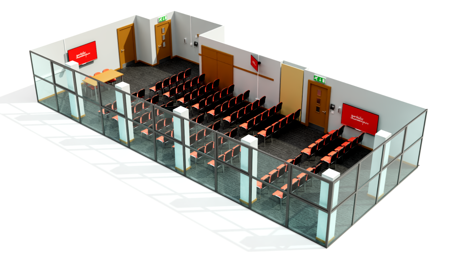 Taff suite set up in theatre layout