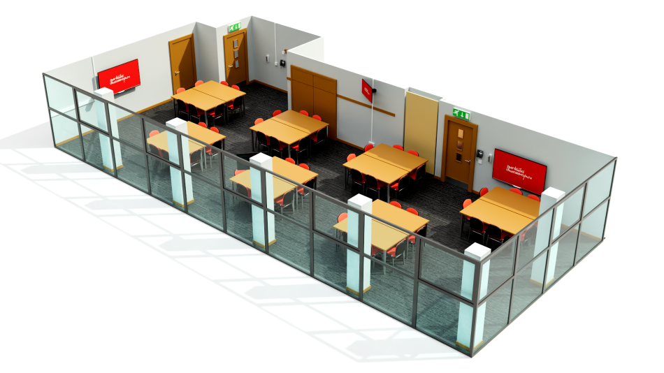 Taff Suite set up in cabaret layout